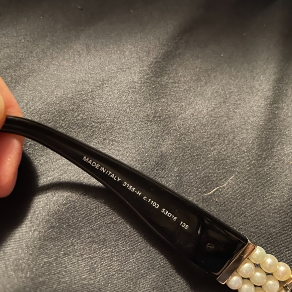 Rare Chanel Eyeglasses Womens Collection Perle Black Optic Italy Rare Frames - Picture 8 of 8